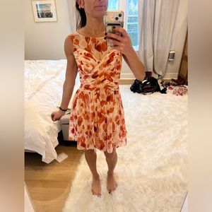 Floral flutter cocktail dress